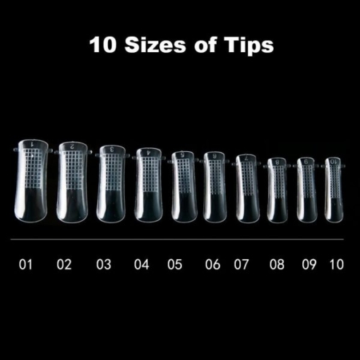 10 sizes of 100pcs Dual Forms Nail Mould Tips With Box Type 2