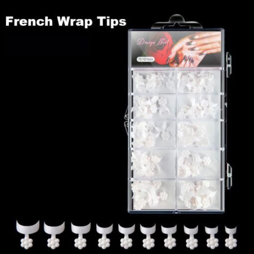 100pcs French Wrap Edge Nail Tips