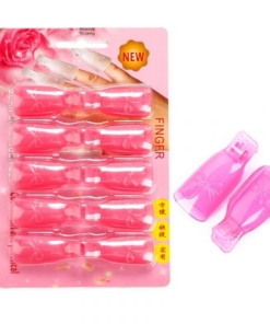 10pcs Bowknot Design Gel Nail Polish Remover Clip Wearable Soak Off Cap