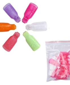 10pcs per Bag Bowknot Design Gel Nail Polish Remover Clip Wearable Soak Off Cap