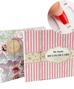 120 Colors Flower And Stripe Pattern Nail Gel Polish Color Display Card Book