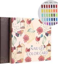 120 Colors Rose And Birds Pattern Nail Gel Polish Color Display Card Book