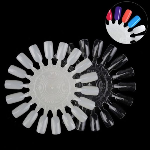 18 Tips Per Piece Nail Art Gel Polish Display Round Practice Wheel