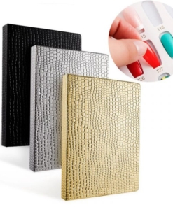 216 Colors Embedded Style Alligator Pattern Delicate PU Leather Nail Art Color Chart Display Book