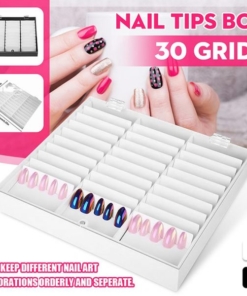 30 Grids Nail Gel Polish Color Display Tips Storage Box