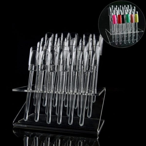 32 Holes Nail Art Salon Color Display Stand Rack With 32 Color Sticks Set