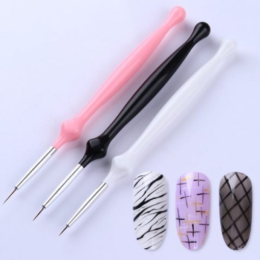 3PCS Solid Color Plastic Handle Painted Drawing Line Pen Set-4