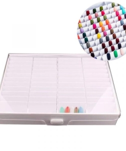 44 Grids Nail Gel Polish Color Display Tips Storage Box With Clasp Style Cover-1