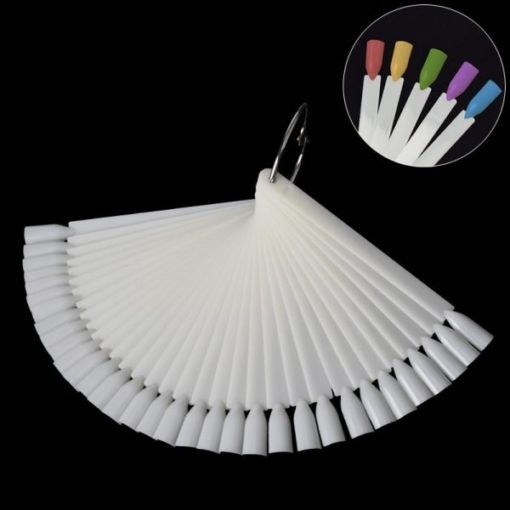 50 Tips Fan Shape Nail Art Color Display Chart for Gel Polish