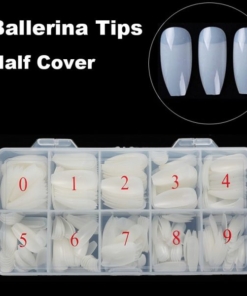 500pcs Ballerina Coffin Half Cover Nail Tips