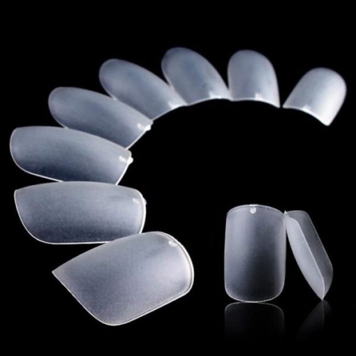 details of 288PCS Extra Thin Frosted Full Cover False Nail Tips With Box