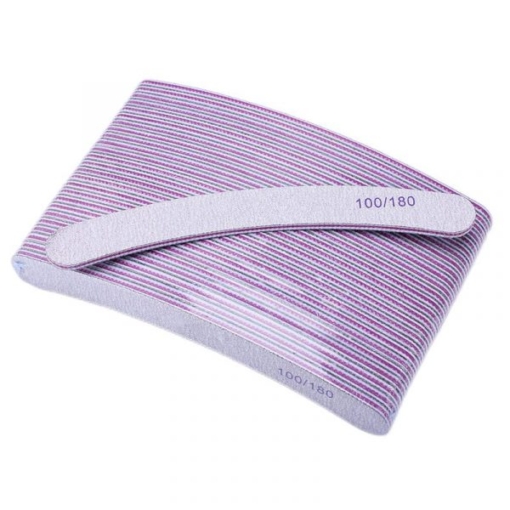 High-quality Bended Shape Double Sided Grit Emery Nail Polishing File-5