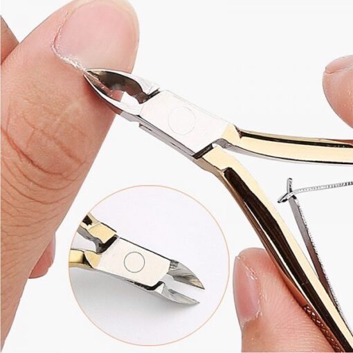 High Quality Cuticle Nippers 3CR13 Stainless Steel Double Spring Manicure Tools-1