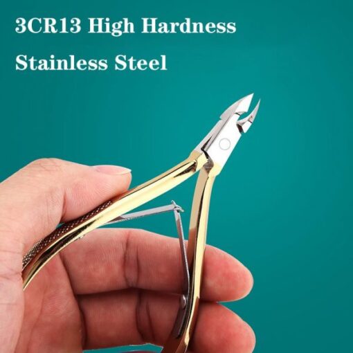 High Quality Cuticle Nippers 3CR13 Stainless Steel Double Spring Manicure Tools-2