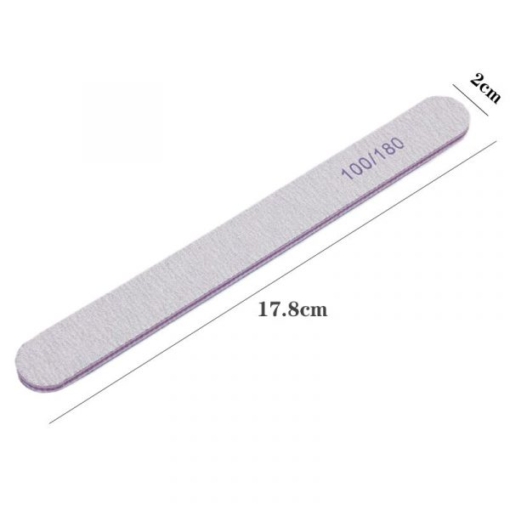 High-quality Slim Shape Double Sided Grit Emery Nail Polishing File-3