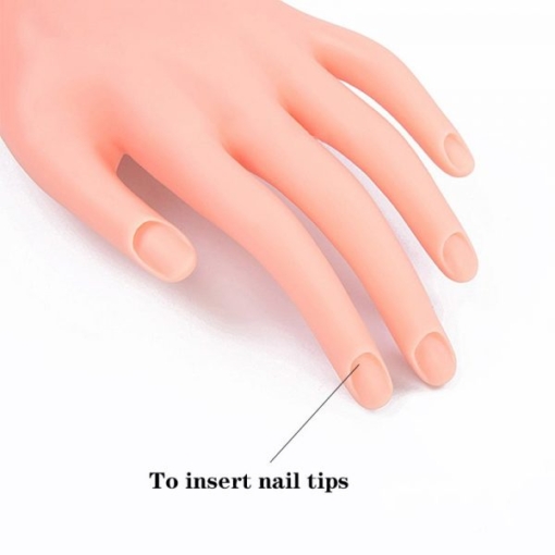 Movable Practice Trainer Hand Plastic Soft Hand for Nails With Board-5