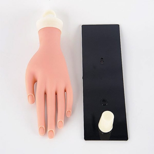 Movable Practice Trainer Hand Plastic Soft Hand for Nails With Board-7