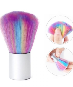 Multi-Color Soft Hair Metal Handle Nail Art Dust Cleaning Brush