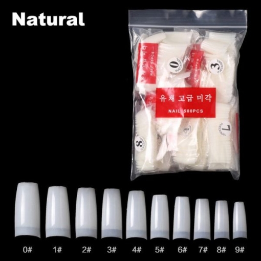 Natural color of 500pcs French Nail Tips in a Bag