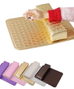 Rectangle Nail Art Sponge Hand Rest Cushion And Soft PU Leather Mat Pad Set