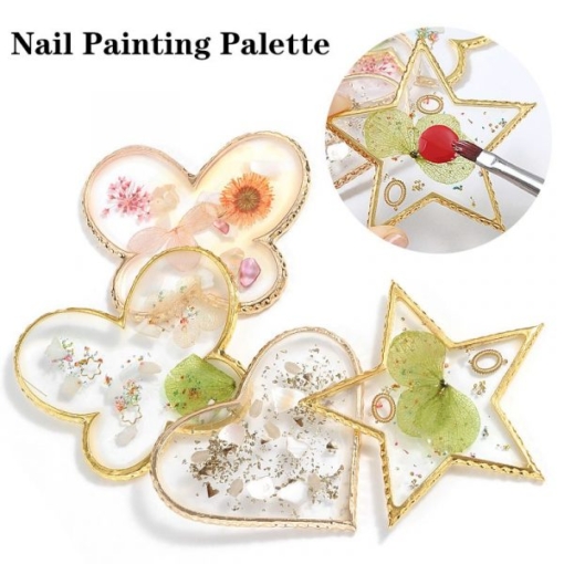 Resin Crystal Nail Color Mixing Palette And DIY Nail Art Display