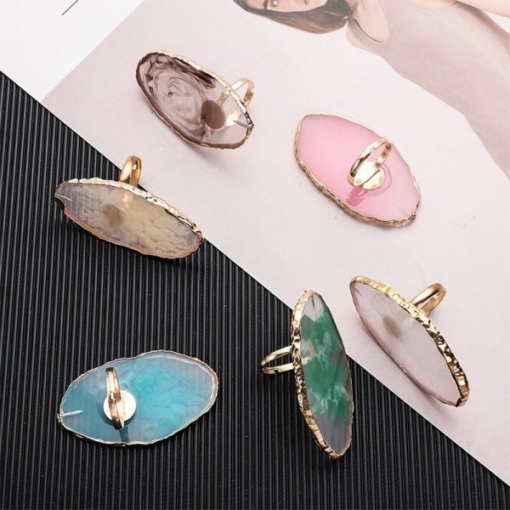 Resin Stone Ring Style Nail Art Color Mixing Palette-7