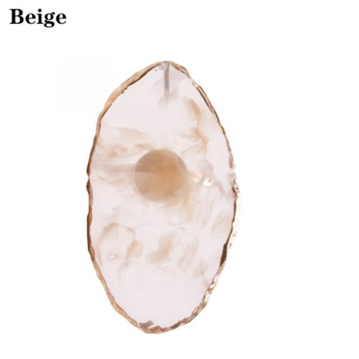 Resin Stone Ring Style Nail Art Color Mixing Palette-beige