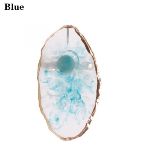 Resin Stone Ring Style Nail Art Color Mixing Palette-blue