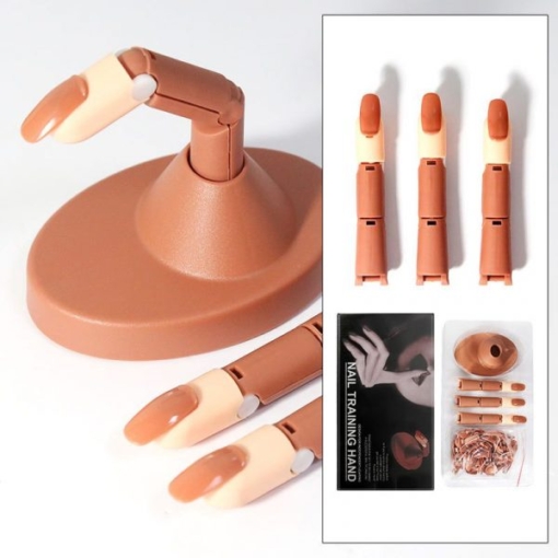 Showing Shelf Manicure Practice Hand Flexible Practice Fingers Set-1