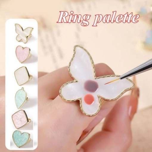 Small Ring Shape Resin Nail Painting Palette For Color Mixing