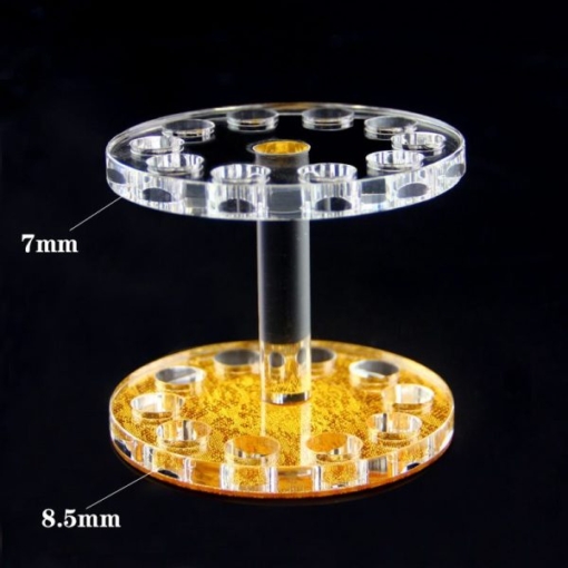 Super Thick Acrylic Round Shape 12 Holes Nail Brush Holder Stand-thickness