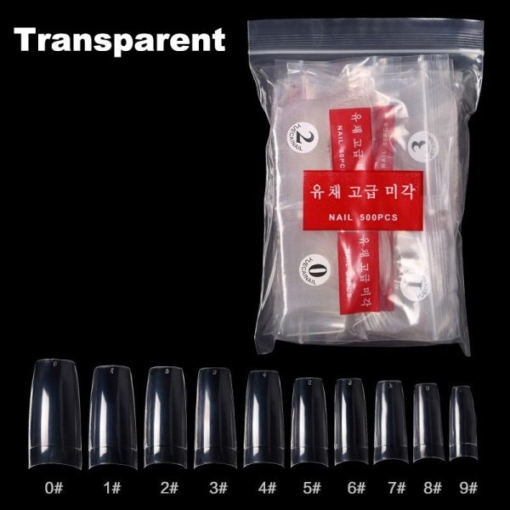 Transparent color of 500pcs French Nail Tips in a Bag