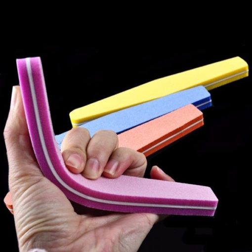 Washabale Rhombus Shape Double Sided Sponge Nail File Buffer-8